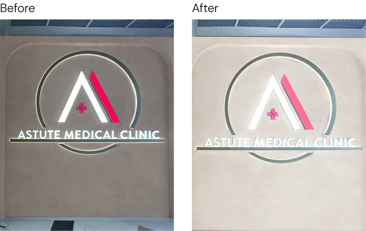 Before-after installing Wabisabi wallpaper